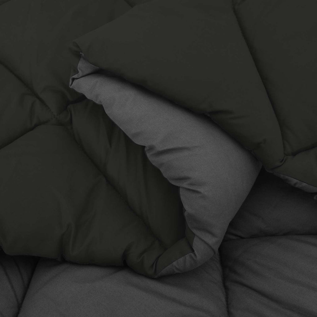 Winterbettdecke Microfiber Schwarz Und Anthrazit