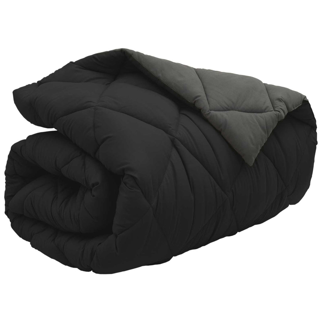 Winterbettdecke Microfiber Schwarz Und Anthrazit