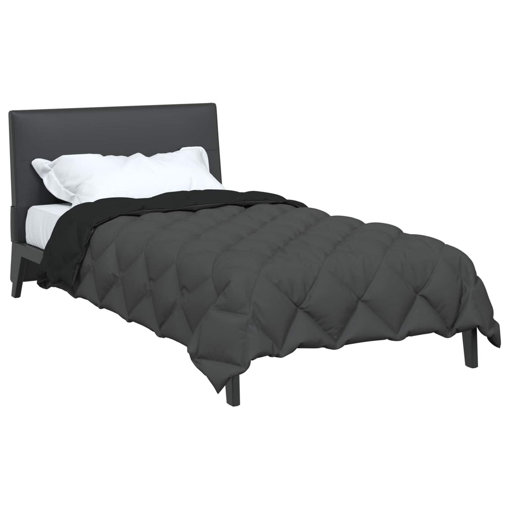 Winterbettdecke Microfiber Schwarz Und Anthrazit