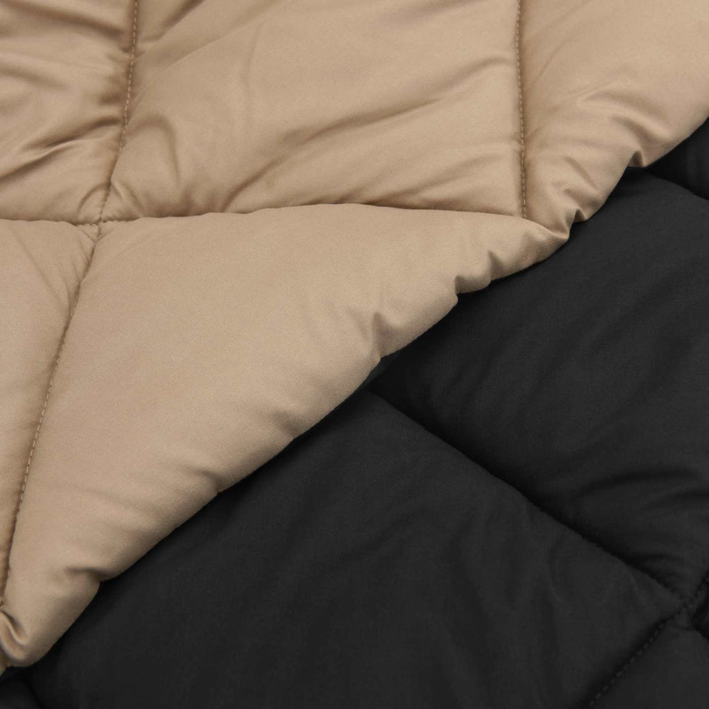 Winterbettdecke Microfiber Schwarz Und Taupe