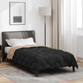 Winterbettdecke Microfiber Schwarz Und Taupe