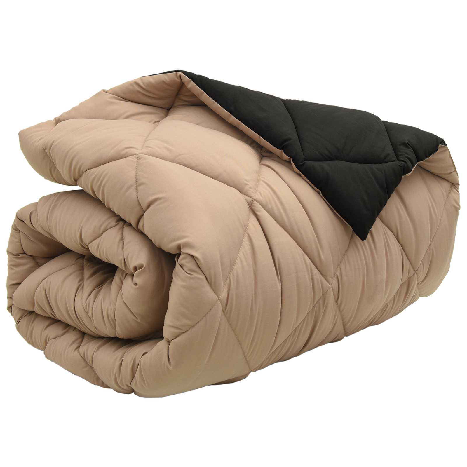 Winterbettdecke Microfiber Schwarz Und Taupe