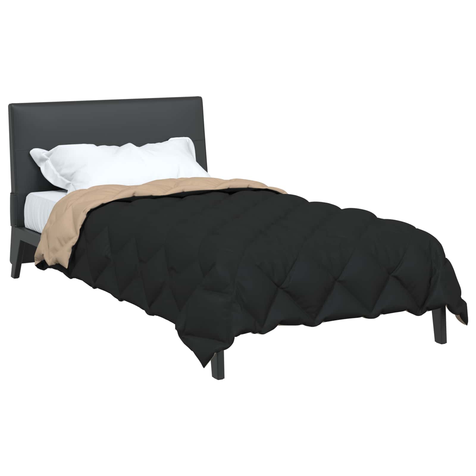 Winterbettdecke Microfiber Schwarz Und Taupe