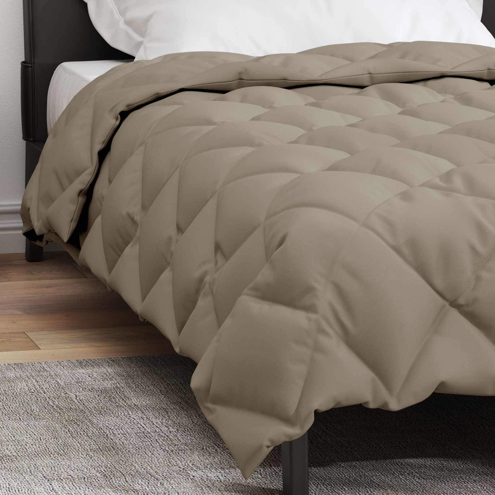 Winterbettdecke Microfiber Hellgrau