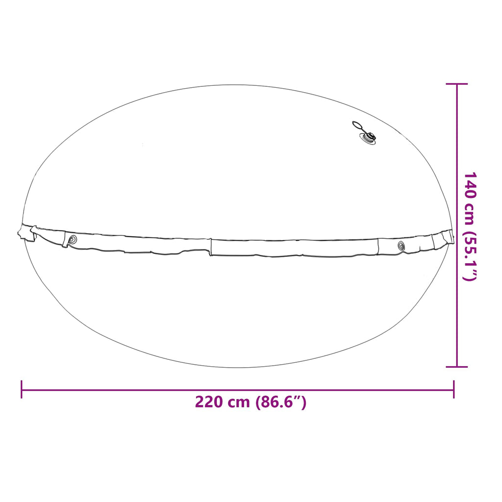 Winter Pool Kissen Blau Ø 220 X 140 Cm Pvc