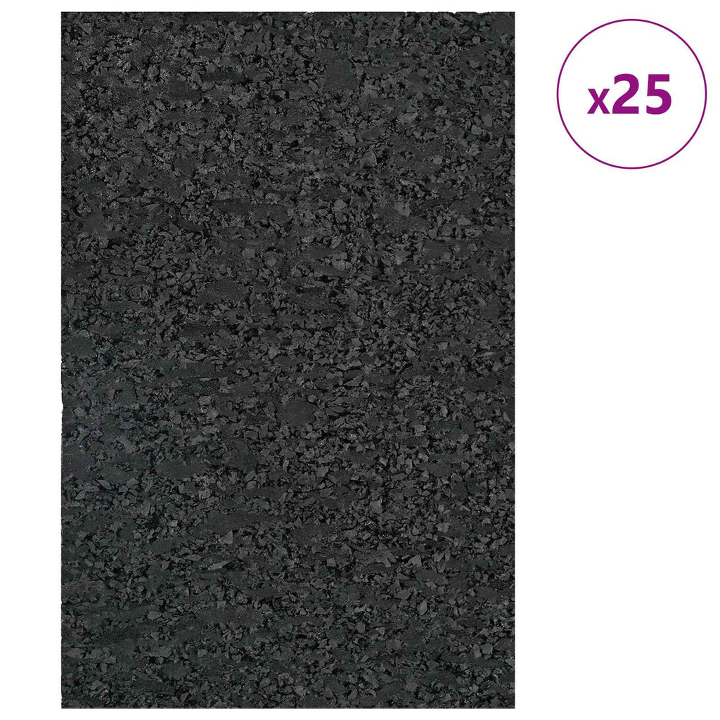 Gummigranulat-Patiopad Schwarz 6 X 9 X 0,3 Cm Gummi