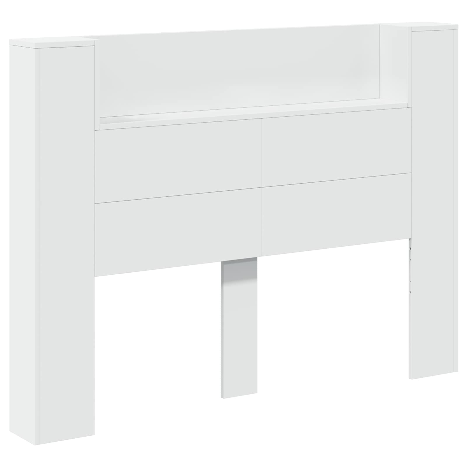 Kopfteil-Schrank Mit Led Mit Regal 140 X 16,5 X 103,5 Cm