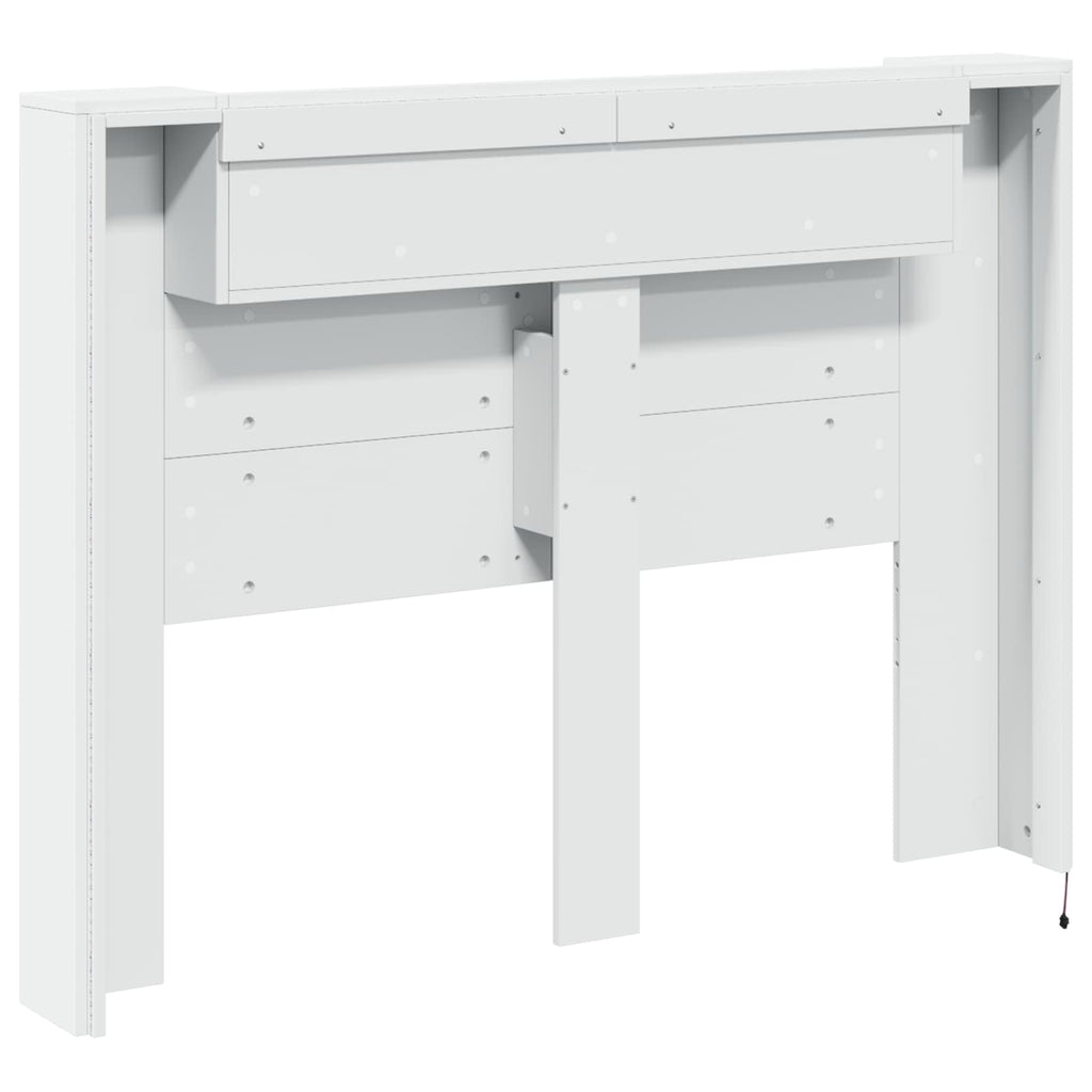 Kopfteil-Schrank Mit Led Mit Regal 140 X 16,5 X 103,5 Cm