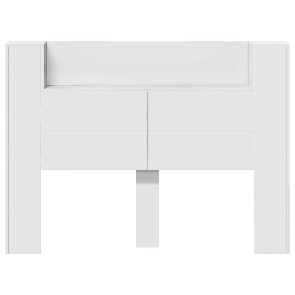 Kopfteil-Schrank Mit Led Mit Regal 140 X 16,5 X 103,5 Cm