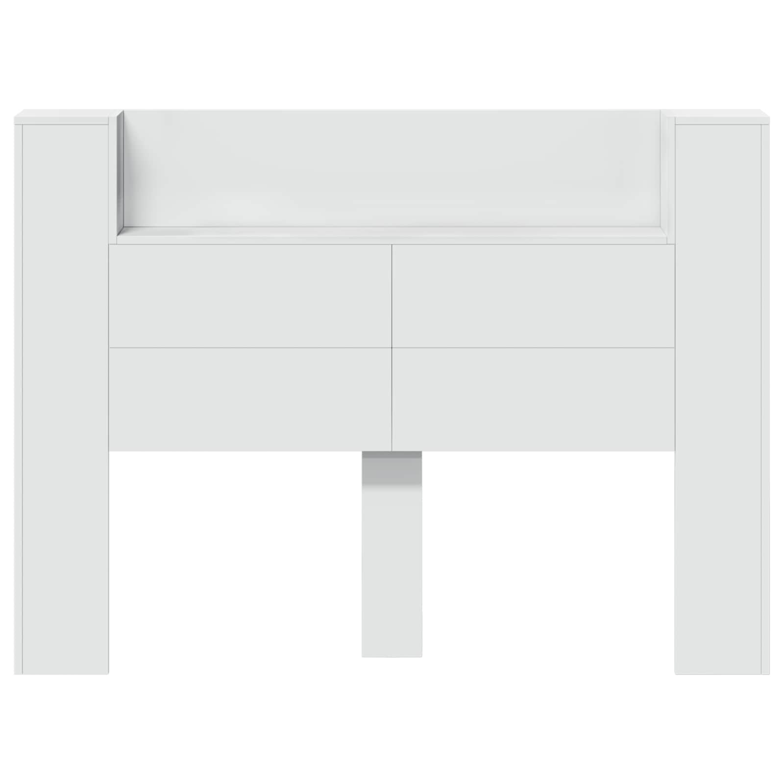 Kopfteil-Schrank Mit Led Mit Regal 140 X 16,5 X 103,5 Cm