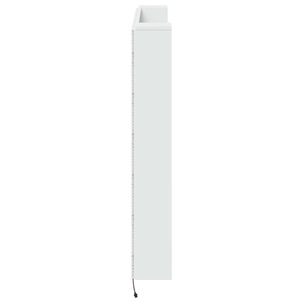 Kopfteil-Schrank Mit Led Mit Regal 140 X 16,5 X 103,5 Cm