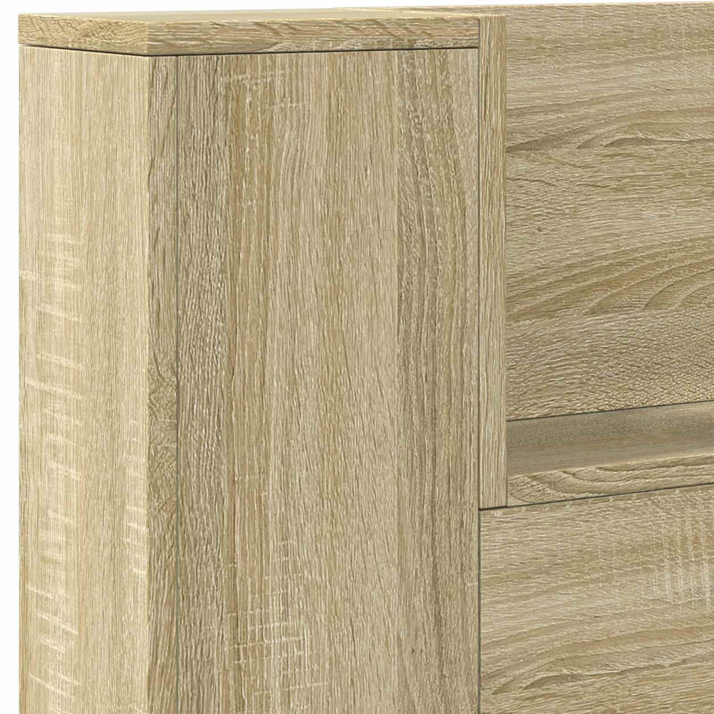 Kopfteil-Schrank Mit Led Mit Regal Sonoma 140 X 16,5 X 103,5 Cm