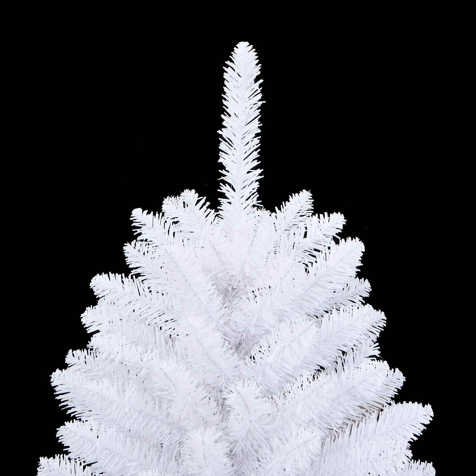Künstlicher Klappbarer Weihnachtsbaum Weiß Pvc Und Stahl