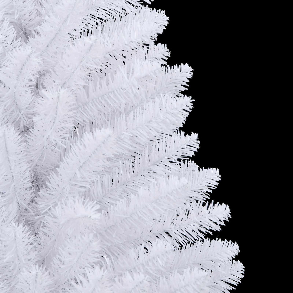 Künstlicher Klappbarer Weihnachtsbaum Weiß Pvc Und Stahl