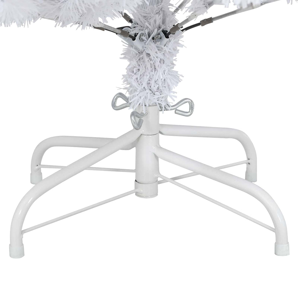 Künstlicher Klappbarer Weihnachtsbaum Weiß Pvc Und Stahl