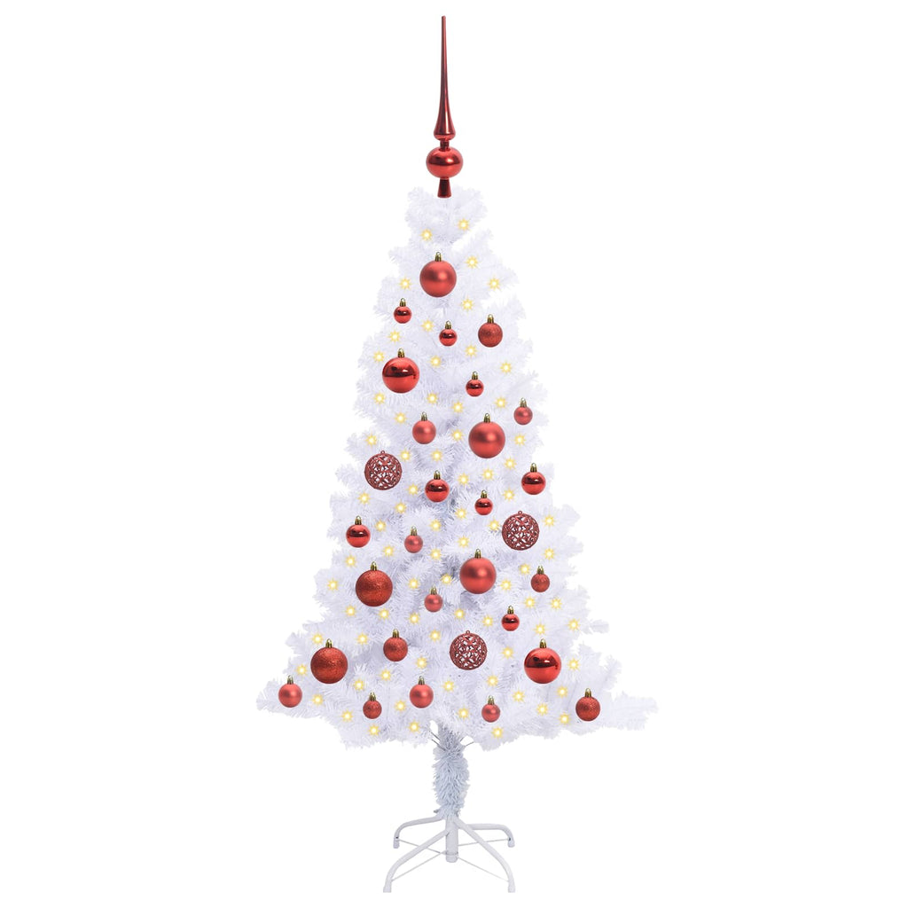 Künstlicher Weihnachtsbaum Weiß Pvc Und Stahl