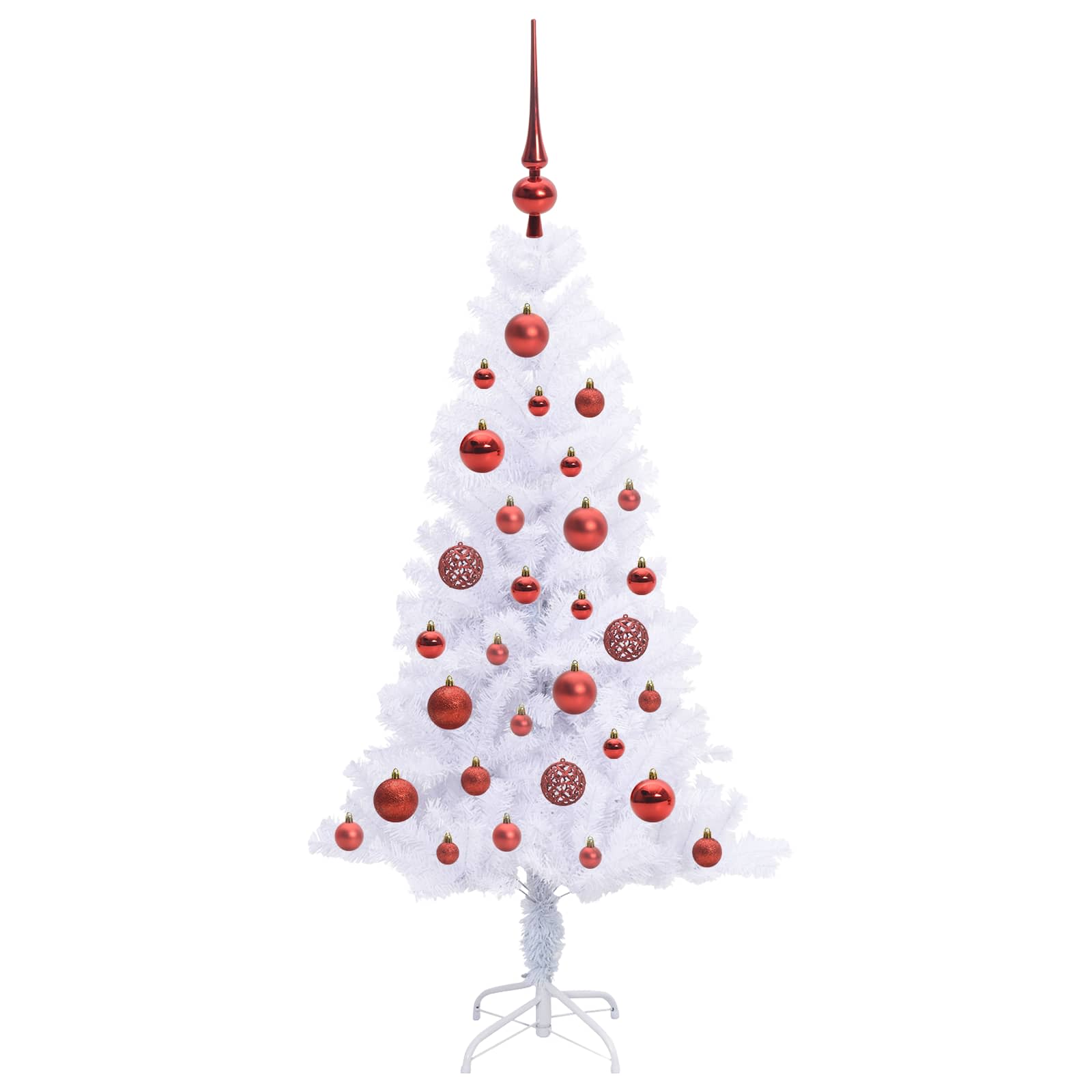 Künstlicher Weihnachtsbaum Weiß Pvc Und Stahl